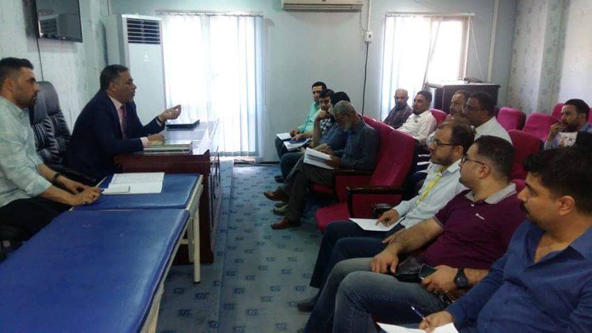 معاون المدير العام يرأس اجتماع لفريق التقييم المؤسسي في مدينة الصدر الطبية