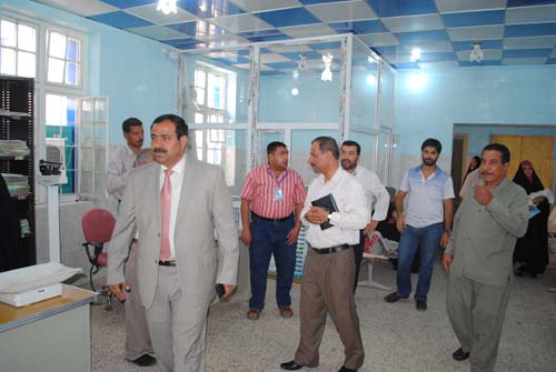 المدير العام يزور مستشفى الحكيم والمركز الصحي في الحيرة