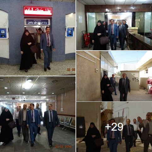 المدير العام والسيدة العلوي يزوران مستشفى الامام السجاد ع
